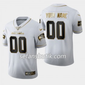 Seattle Seahawks Tröjor Custom Nike Vit Golden Edition 100th - Herr